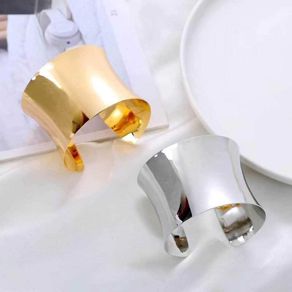 Versatile 2 Pcs Stylish Cuff Bangles - Adjustable… - image 7